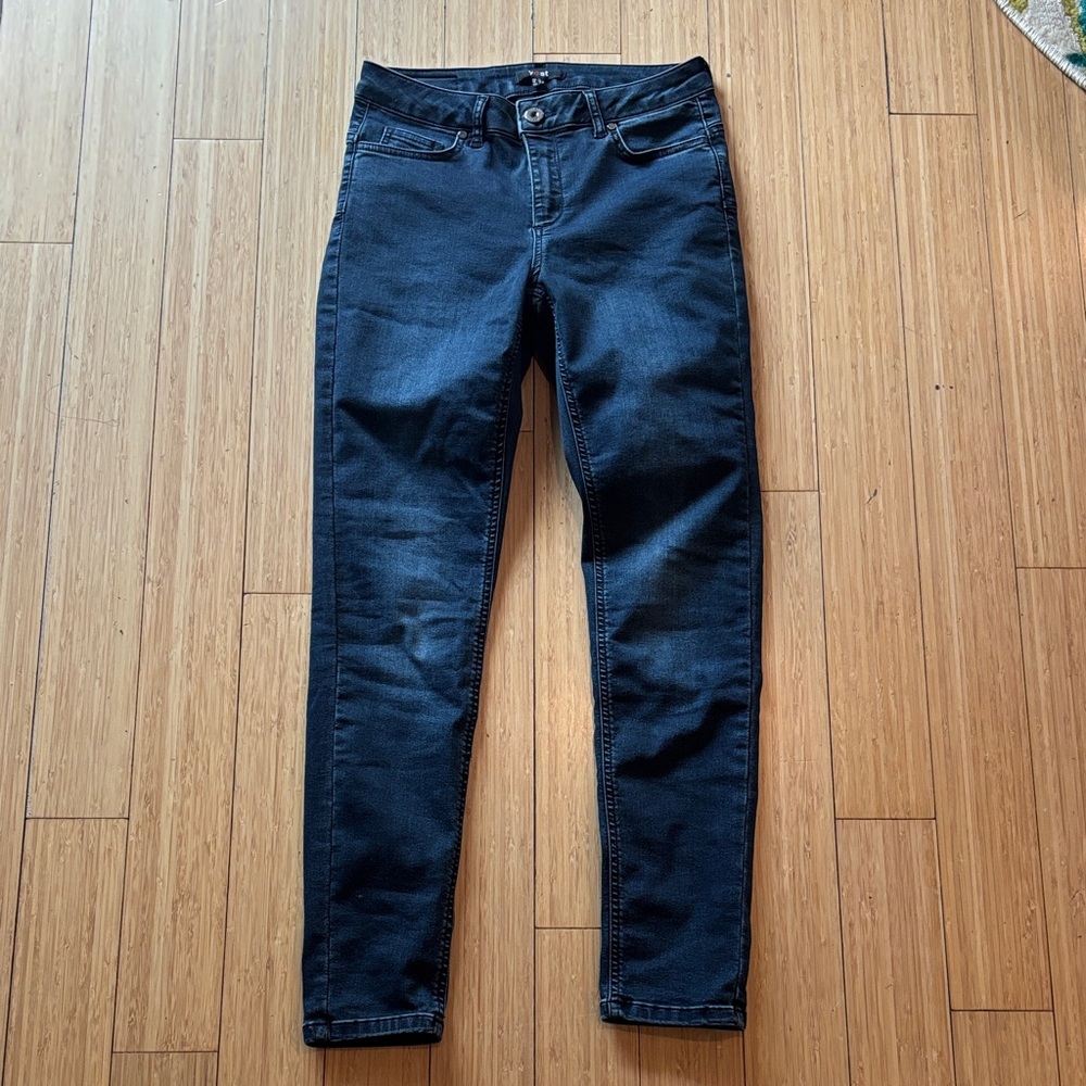 Women's Skinny Jeans in Dark Blue Stretch Denim